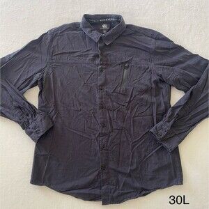 Rock & Republic Shirt Mens XL Black Zip Pocket Long Sleeves Button Up PleaseRead